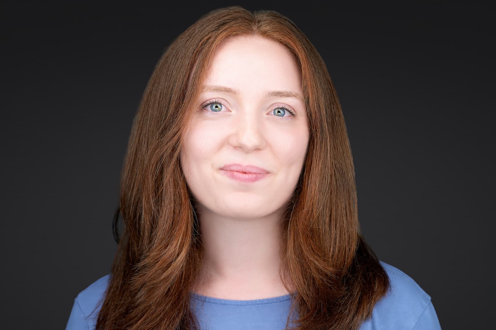 Set of individual headshots from a completed team session, smiling professionals against a white background.