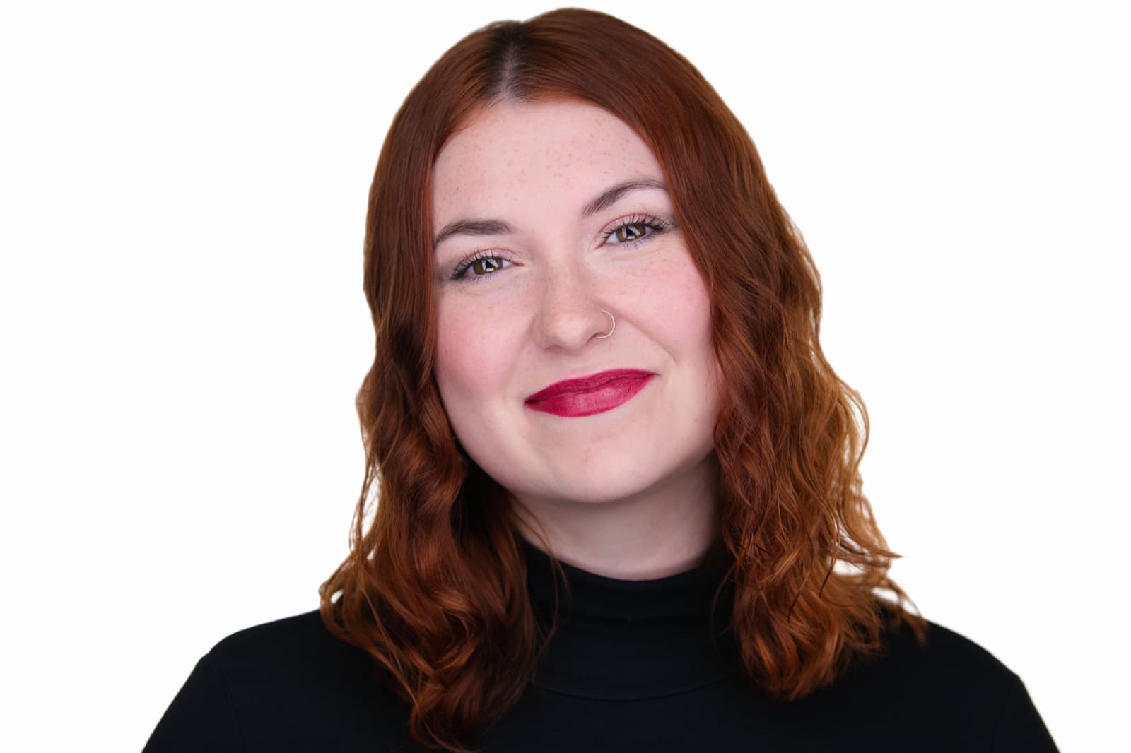 Set of individual booth headshots from a completed event, smiling against a white background.