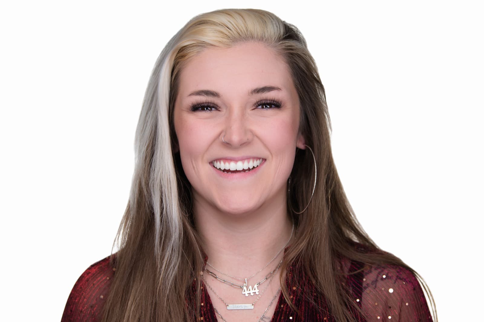 Set of individual booth headshots from a completed event, smiling against a white background.