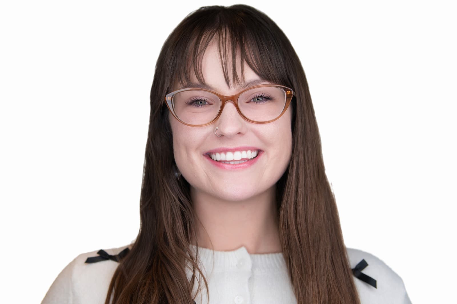 Set of individual booth headshots from a completed event, smiling against a white background.